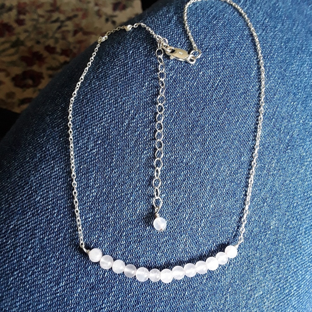Sterling Silver and Rose Quartz necklace